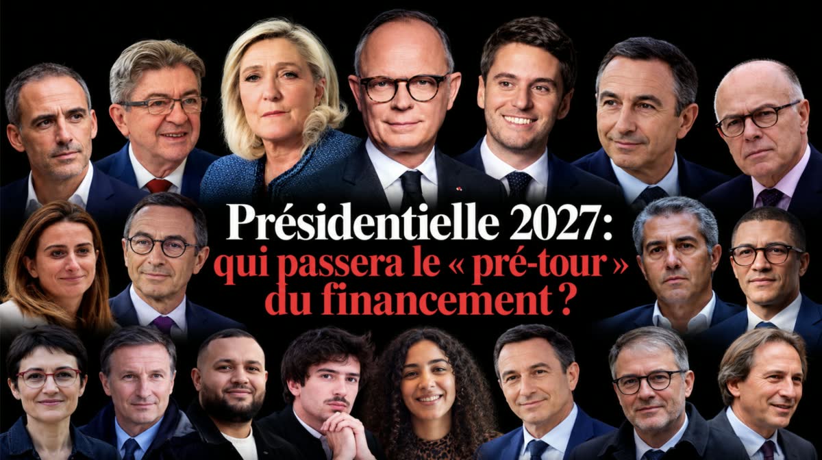 Portraits de personnalités politiques sous le titre « Présidentielle 2027 : qui passera le pré-tour du financement ? »