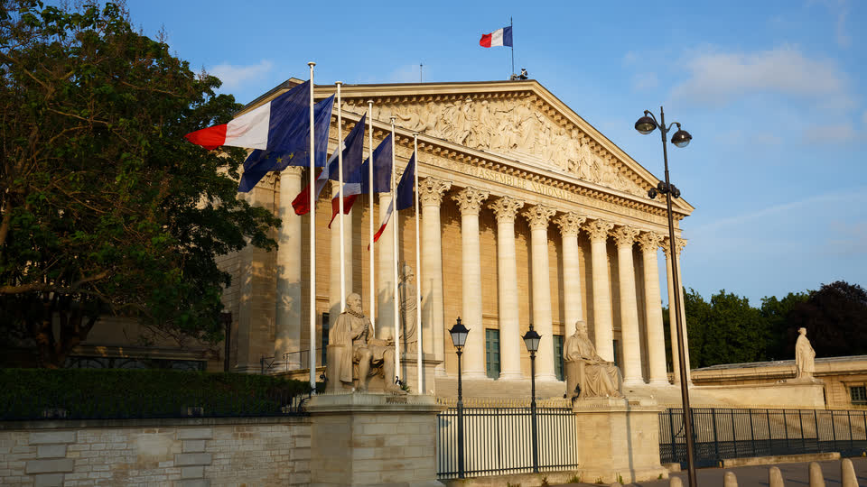 Le Palais Bourbon, siège de l'Assemblée nationale