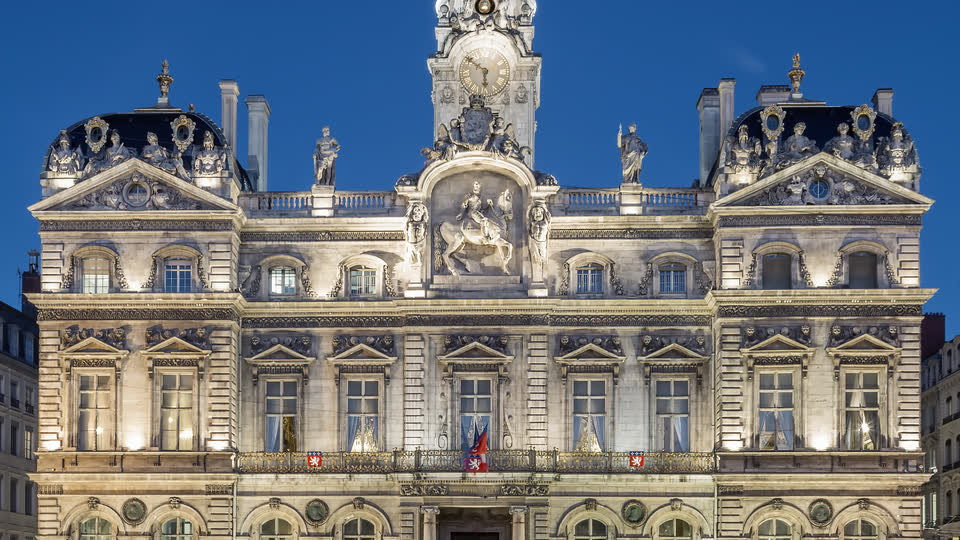 L'hôtel de ville de Lyon, place des Terreaux